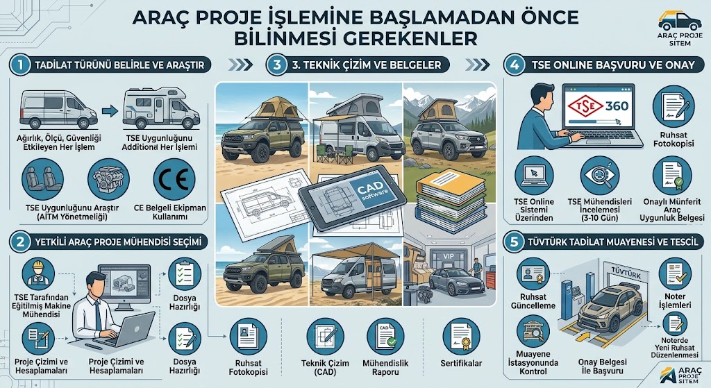 Araç Proje İşlemine Başlamadan Önce Bilinmesi Gerekenler